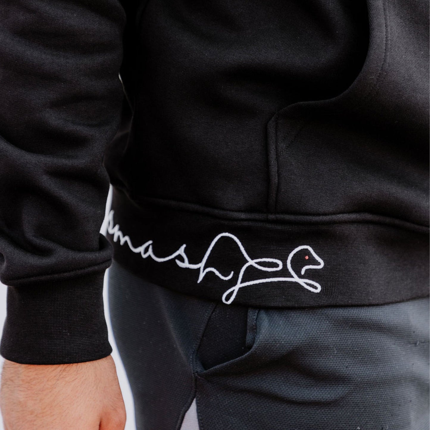 OOsmash men’s black Signature hoodie made from 80% cotton and 20% polyester with premium softness.