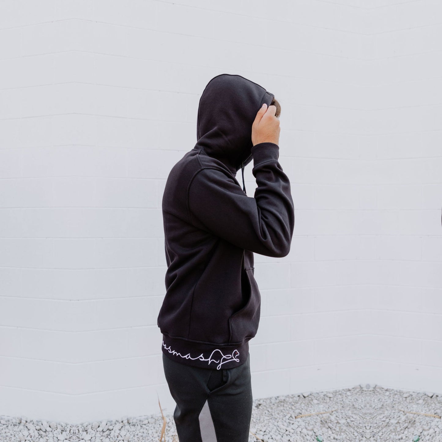 OOsmash men’s black Signature hoodie made from 80% cotton and 20% polyester with premium softness.