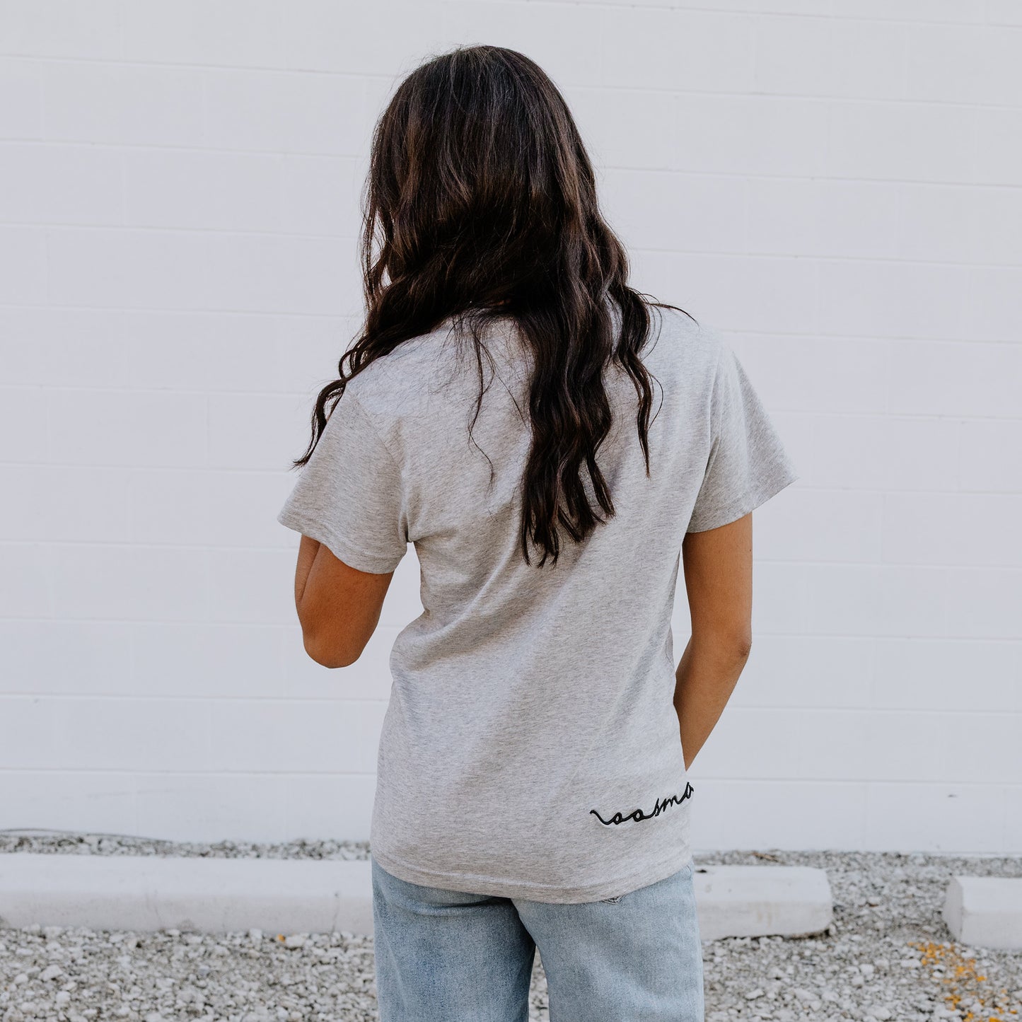 OOsmash women’s Heather Gray T-Shirt made from 100% Supima cotton with soft, premium feel.