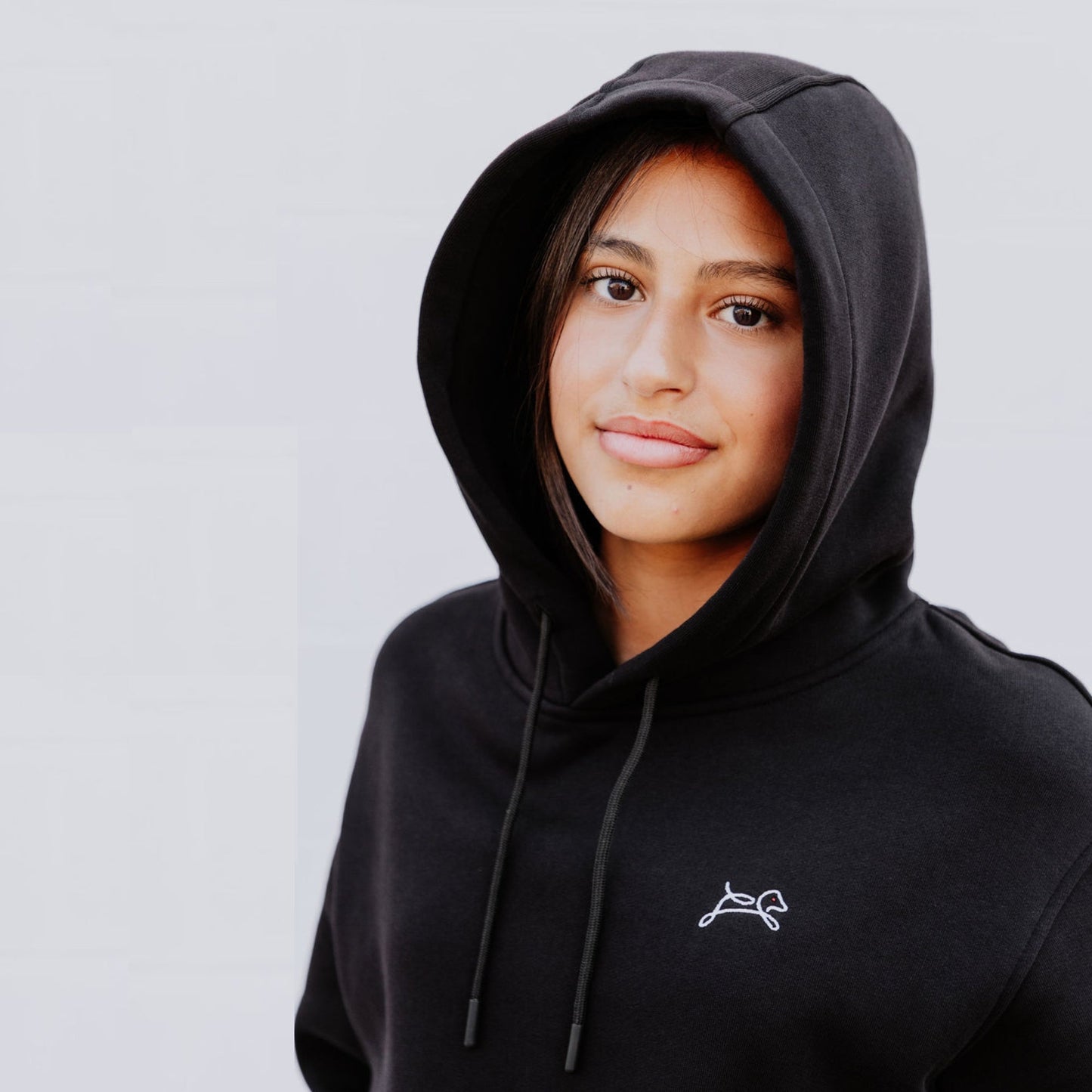 OOsmash women’s black Connected hoodie made from 80% cotton and 20% polyester with soft premium feel.