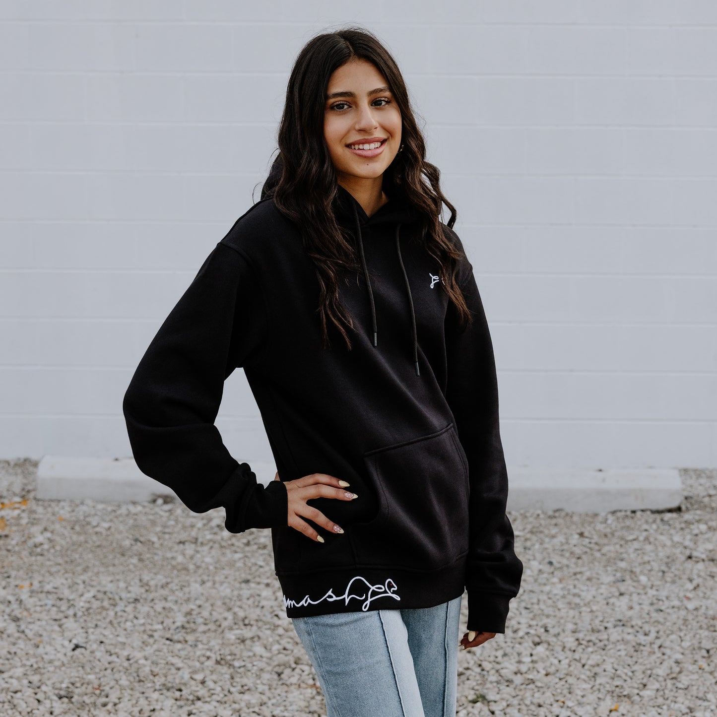 Black OOsmash Signature women's hoodie - premium comfort for those who own their vibe