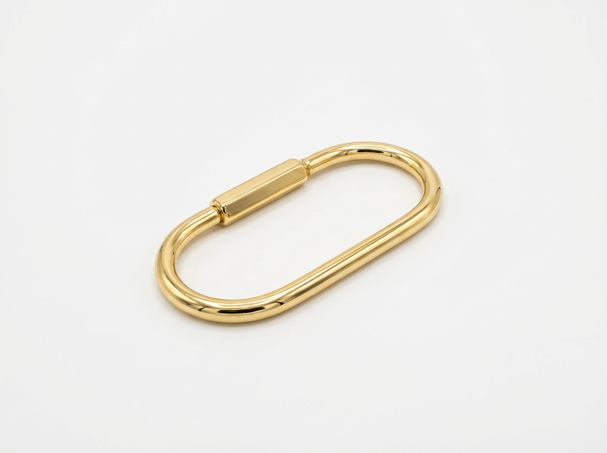 OOsmash 18K Gold Plated Charm Carabiner — gold carabiner clip for bag charms, luxury gold handbag hardware, personalized bag accessory