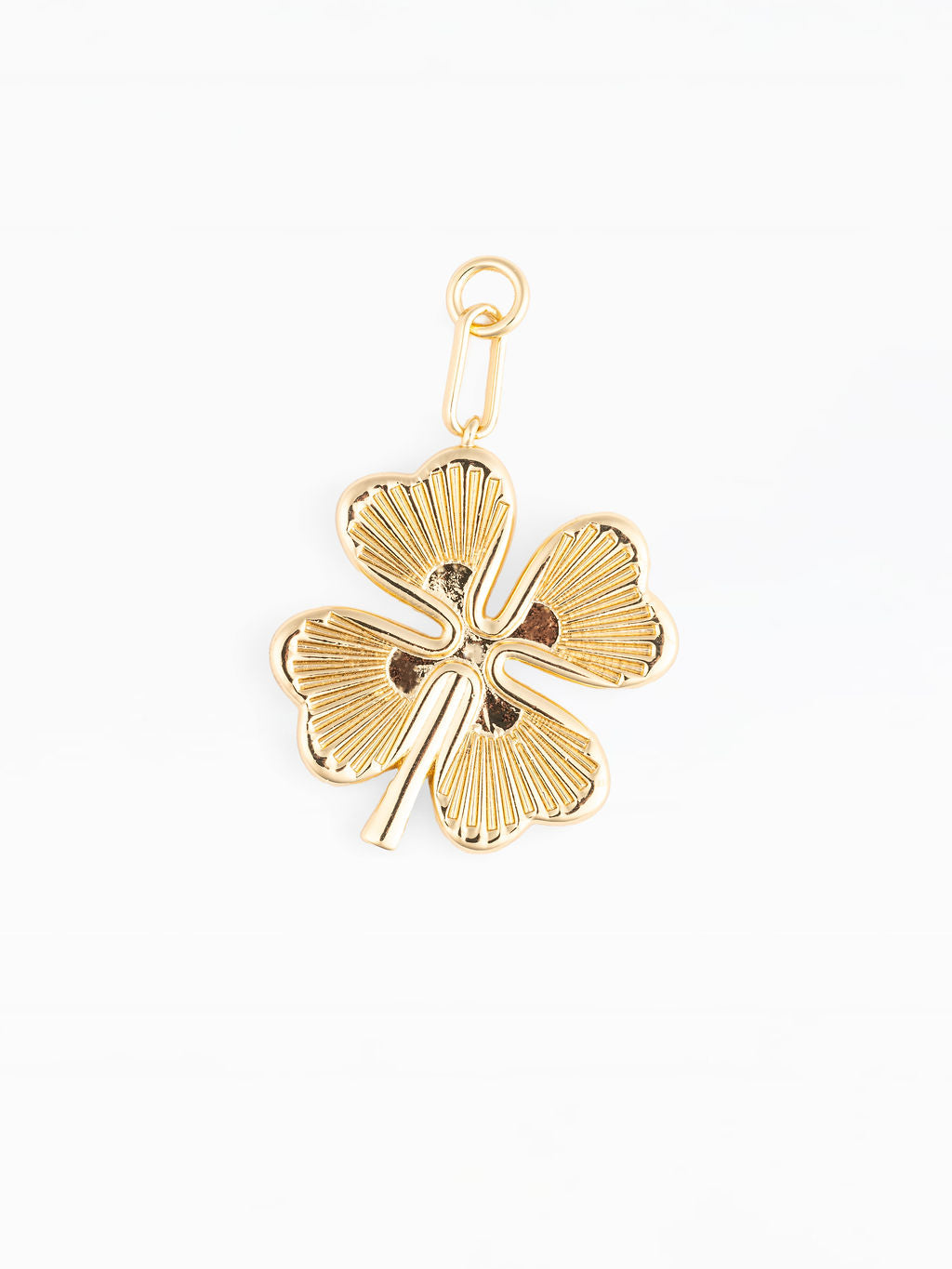 OOsmash 18K Gold Plated Clover Bag Charm — gold four-leaf clover charm, lucky charm bag accessory, gift for her
