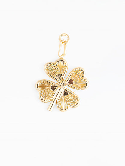 OOsmash 18K Gold Plated Clover Bag Charm — gold four-leaf clover charm, lucky charm bag accessory, gift for her