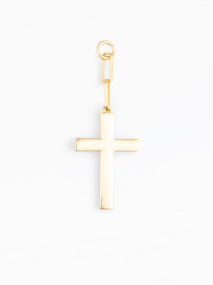 OOsmash 18K Gold Plated Cross Bag Charm — gold cross charm, elegant religious bag charm, gift for her