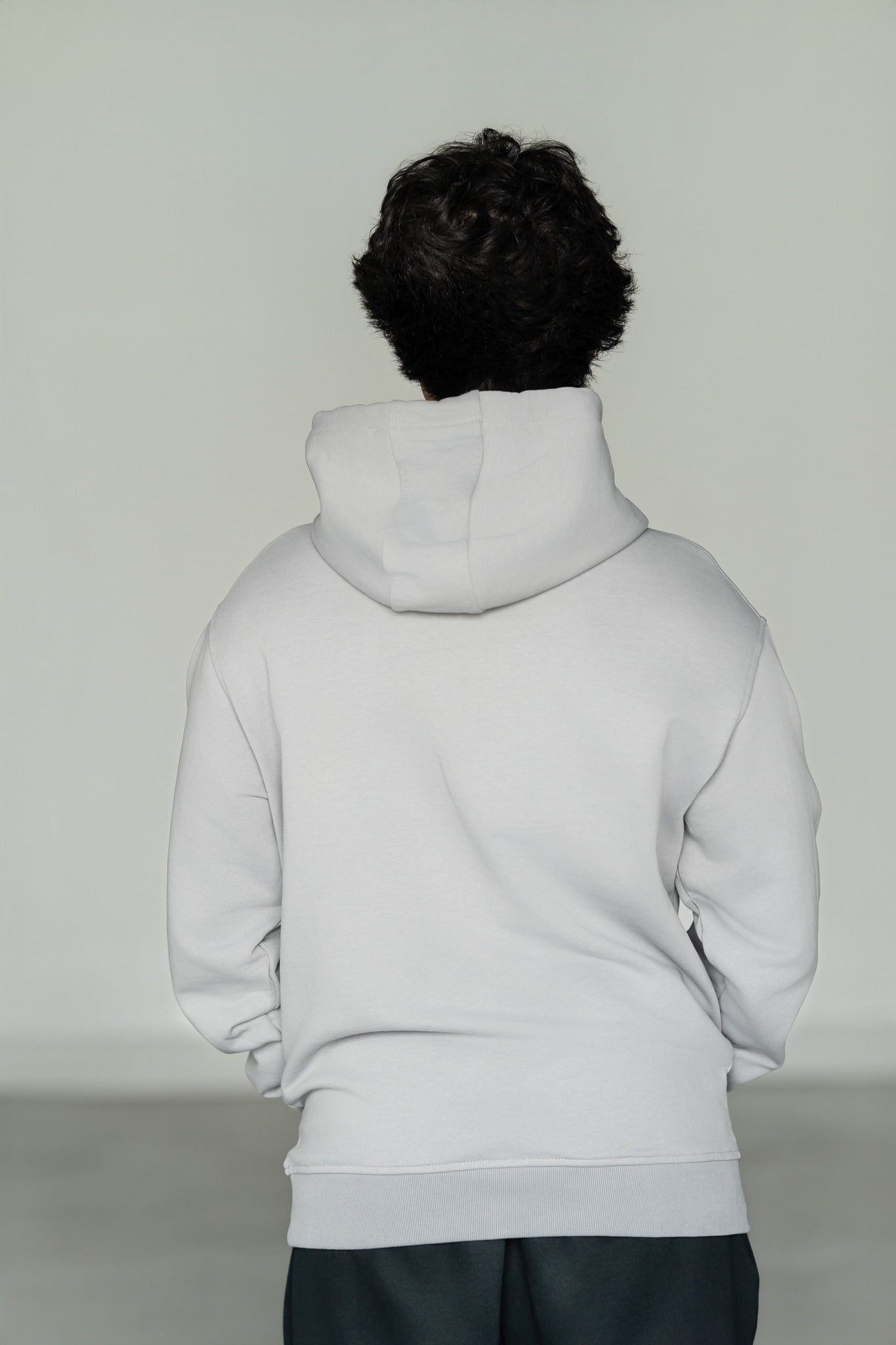 OOsmash Men's Essential Hoodie — back view clean minimal design, premium French Terry cotton men's hoodie, spring summer 
