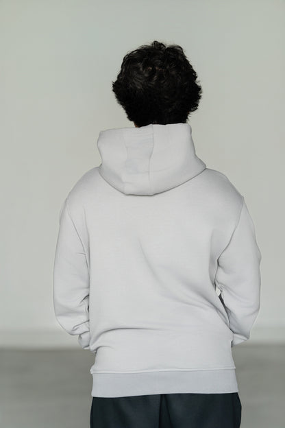 OOsmash Men's Essential Hoodie — back view clean minimal design, premium French Terry cotton men's hoodie, spring summer 