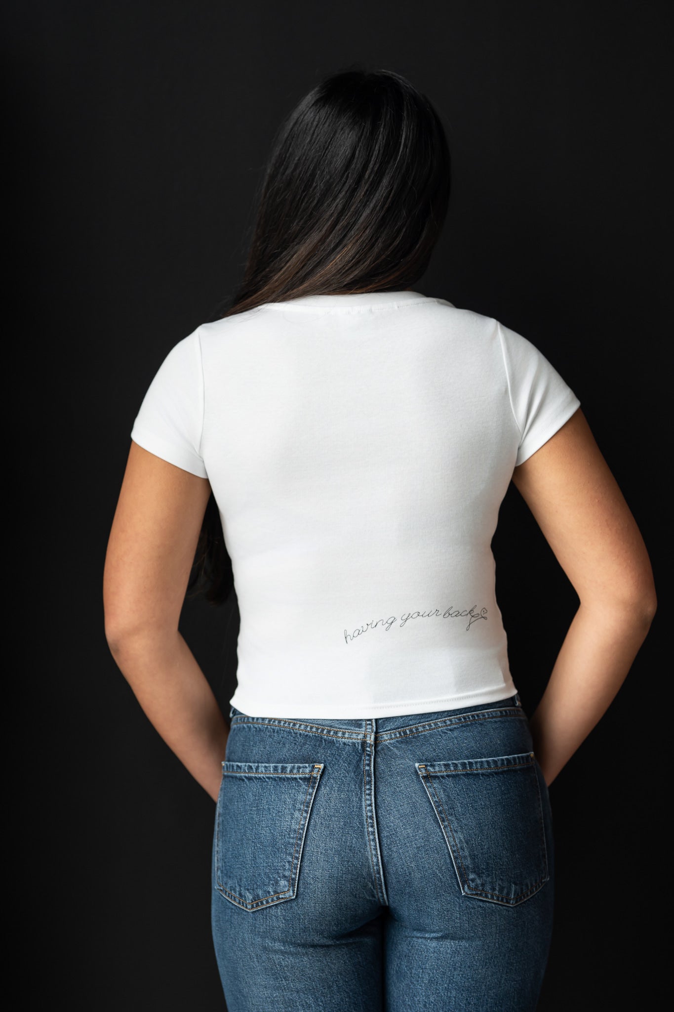 Have Your Back Statement Crop Top - Bold Back Print - Women's Streetwear - OOsmash