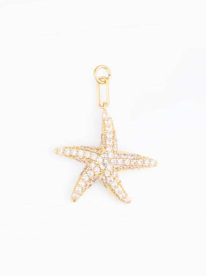 OOsmash 18K Gold Plated Starfish Bag Charm — gold starfish charm, coastal luxury bag charm, gift for her