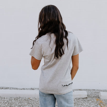 OOsmash women’s Heather Gray T-Shirt made from 100% Supima cotton with soft, premium feel.
