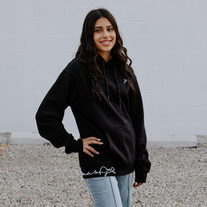 Black OOsmash Signature women's hoodie - premium comfort for those who own their vibe
